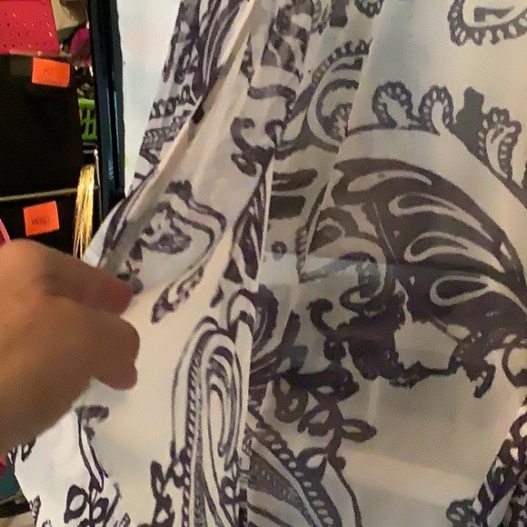 Lilka sheer beach cover or wrap Beige Brown swirls one size this is stretchy🐆 - Picture 4 of 8